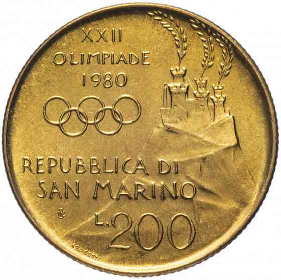 200 лир 1980 Сан-Марино UNC Полтава