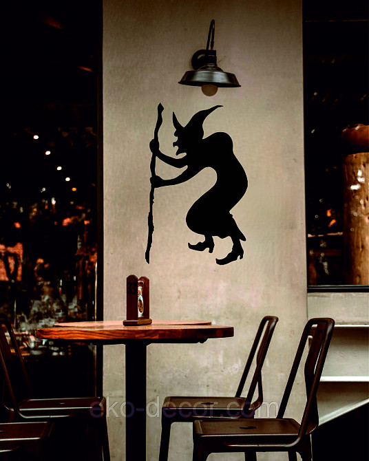 Декоративное настенное Панно «Ведьма», Декор на стену 110*69 см, Черный Киев - изображение 9