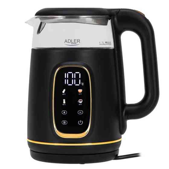 Чайник Adler AD 1305 з регулюванням температури 1.7Л 2200Вт Black Gold CH-35 Львов