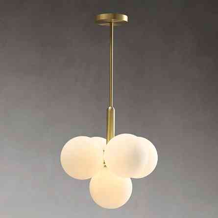 Люстра светодиодная потолочная 1212 Спутник (Золотистый) 5 плафонов Винница