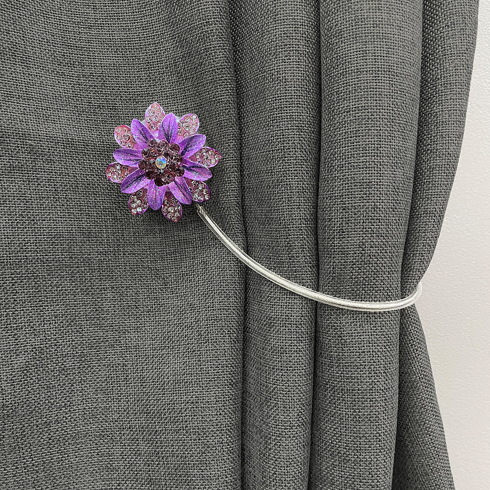 Магніти для штор та гардин "Flowers" набір 2 шт Бузковий (81-193) Київ - фото 4