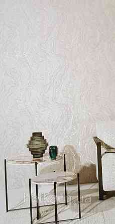 Шпалери вінілові на флізеліні Grandeco Universe метрові під камінь мармур 3д сірі бежеві сріблясті Київ