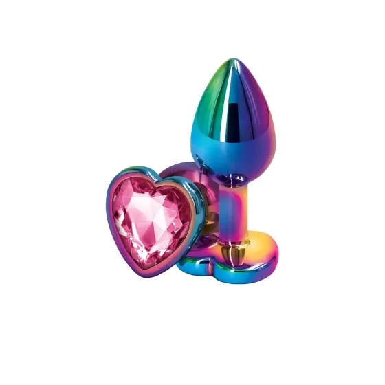 Анальна пробка NS Novelties Rear Assets - Multicolor Heart - Small - Pink Львів