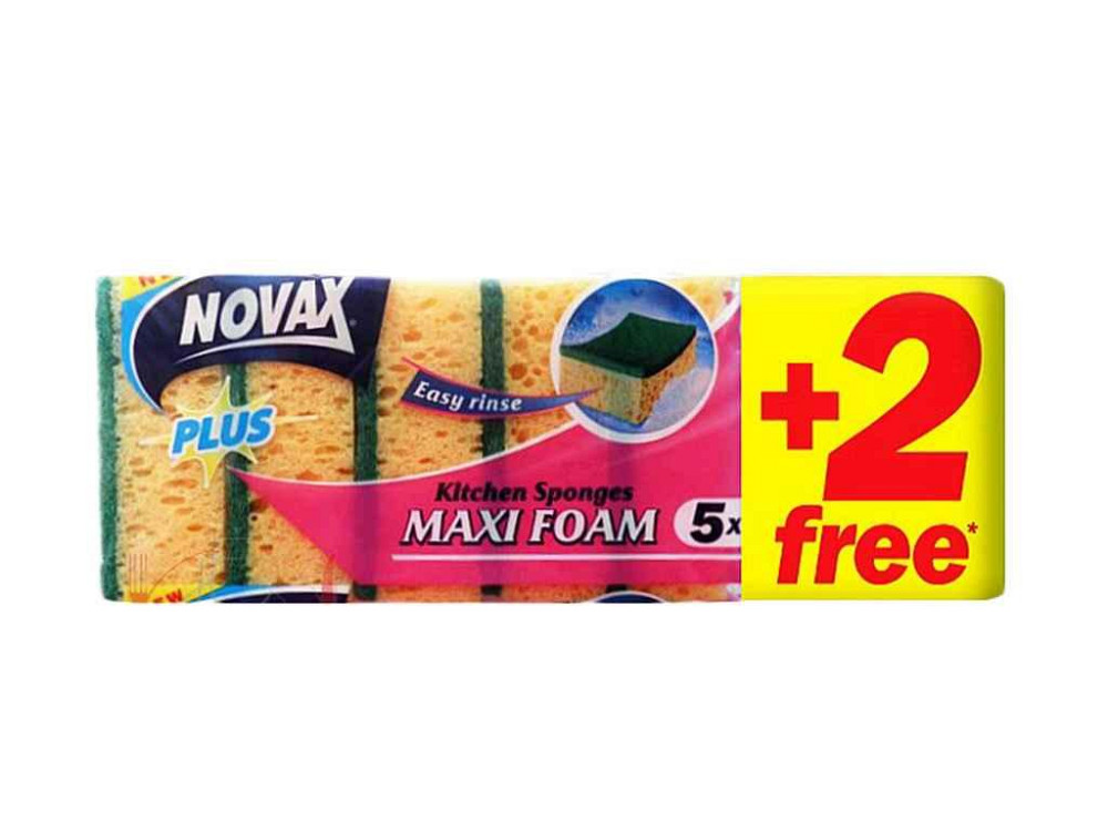 Губки кухонні MAXI FOAM 52 шт ТМ NOVAX   Solmir Київ - фото 1