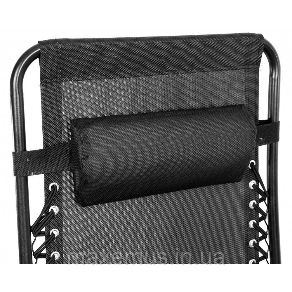 Раскладной шезлонг-лежак садовый Bonro СПА-167A Черный с подголовником и подставкой для напитков (до 120 кг) Мостиска - изображение 18