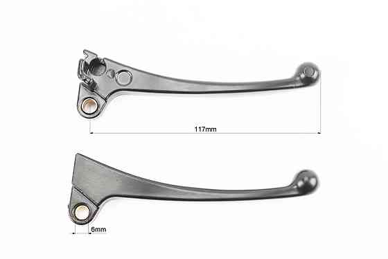 Важелі керма лівий, правий к-кт 2шт (барабан. гальмо) Honda DIO, чорні Київ