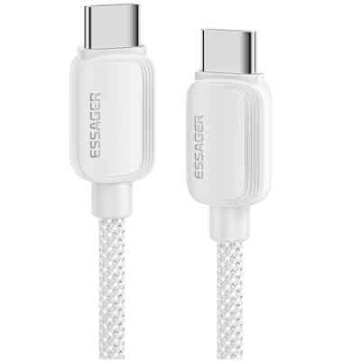 Дата кабель USB-C to USB-C 1.0m 100W white Essager (EXCTT1-WL02-P) Винница