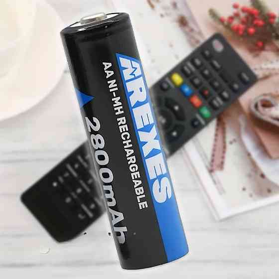 Аккумулятор пальчиковый АА, 2800mAh, 1,2v (1 шт) Arexes / Аккумуляторная батарейка / Многоразовая батарейка Киев