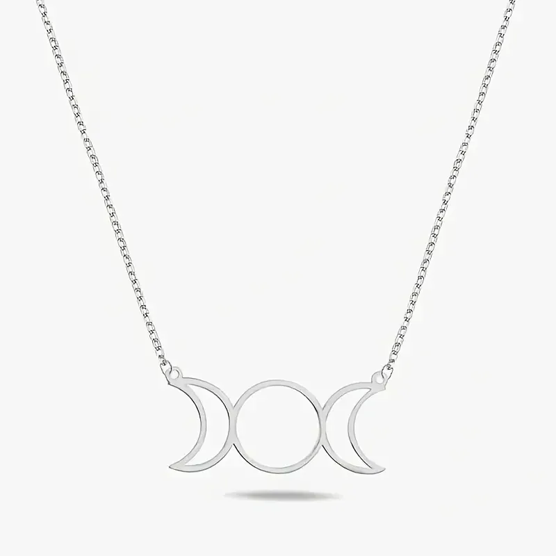 Намисто з підвіскою “Три Місяці” – сріблястий колір Київ - фото 1