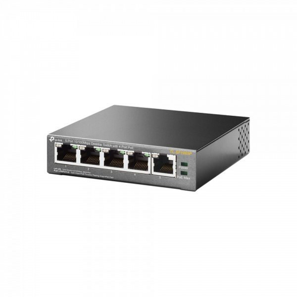 Комутатор TP-Link TL-SF1005P, 5x10/100 Fast Ethernet, FE/4xPoE 56W (TL-SF1005P) Киев - изображение 4