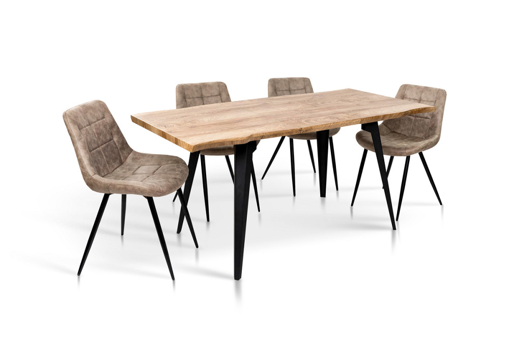 Стіл Лагуна, 120(+40)*80, чорний/штучний шпон MDF Київ - фото 6