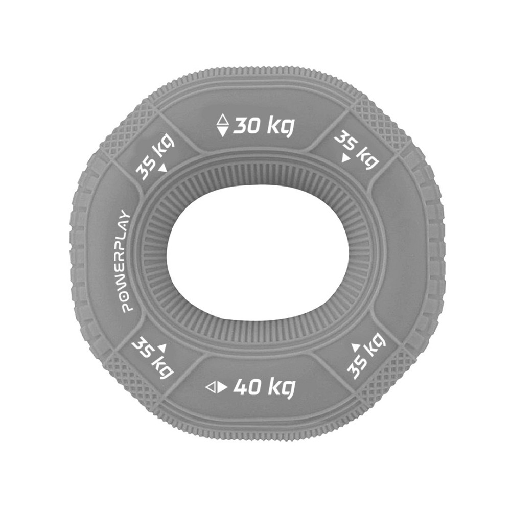 Еспандер кистьовий силіконовий PowerPlay PP-4331 Hand Grip Large 30-35-40 кг. Сірий Каменское - изображение 1