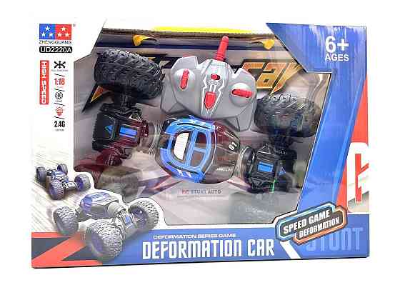 Машина на радіокеруванні Deformation car 1:18 гумові колеса пульт Синій (UD2220A) Чернігів