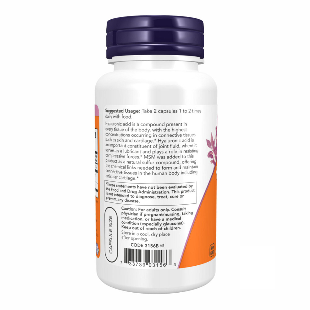 Гіалуронова кислота Now Foods Hyaluronic Acid 50 mg 60vcaps Київ - фото 3