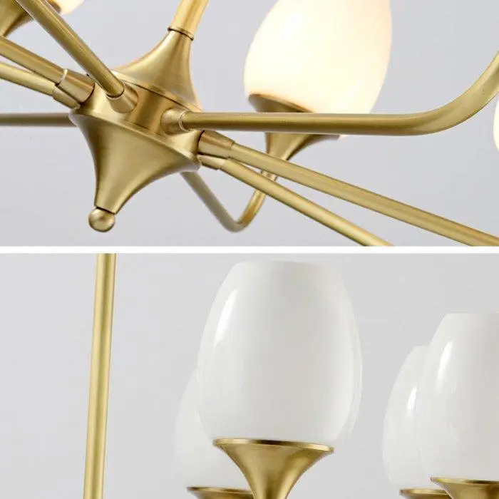 Світлодіодна люстра Жоржина 5035 (Золота) на 6 плафонів Київ - фото 2