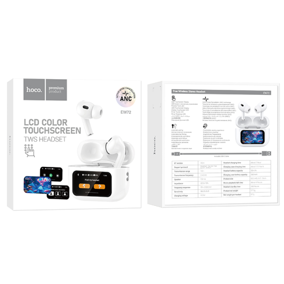 Бездротові навушники HOCO EW72 з активним шумозаглушенням Київ