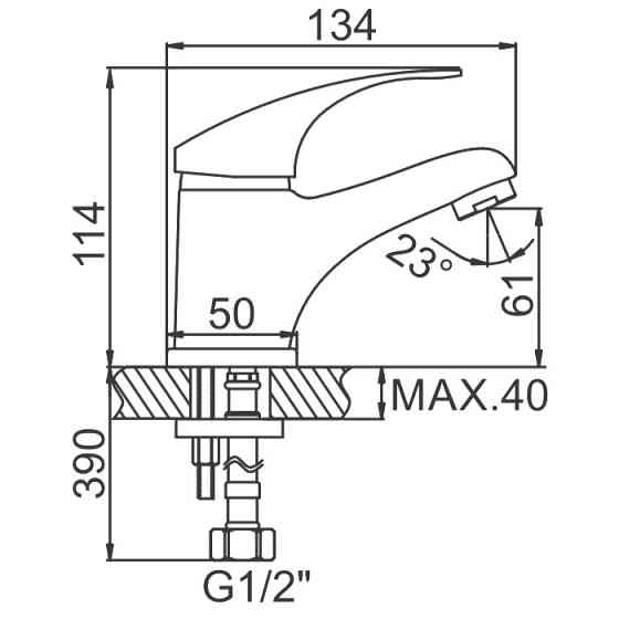 Смеситель для умывальника Ledeme LM1036 модель LL1315 Харьков