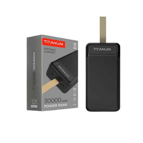 Павербанк 30000mAh Titanum TPB-914-B чорний Житомир