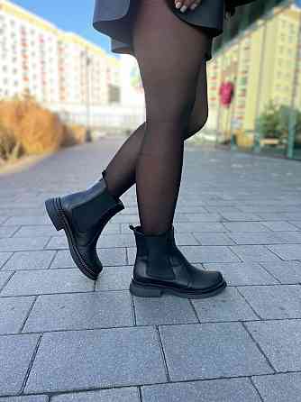 Edan Instruments Черевики жіночі EDAN чорні шкіра натуральна зима висота 15 см (5740) Коломия