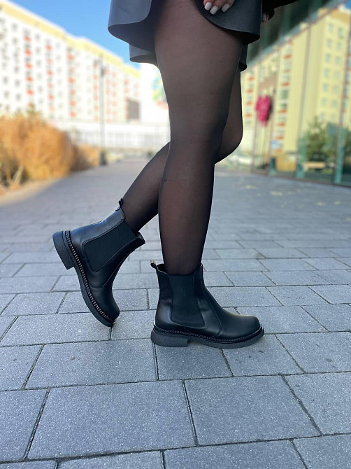 Edan Instruments Черевики жіночі EDAN чорні шкіра натуральна зима висота 15 см (5740) Коломия - фото 4