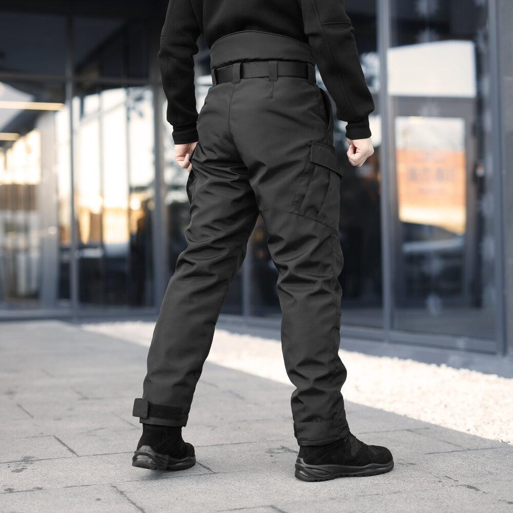 Мужские ватные зимние штаны Pobedov Fight. Черные зимние мужские зимние брюки Киев - изображение 6