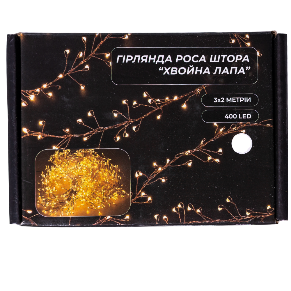 Новорічна гірлянда Хвойна лапа 3х2 м 400 LED  Біле світло D400LED2MW Київ - фото 5