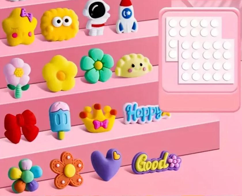 3D наклейки для термосов,мобильных телефонов,набор 20 шт. с мультяшными животными, цветами Киев - изображение 1