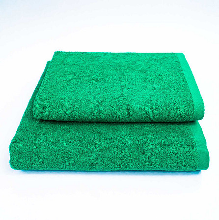 Набір махрових рушників 2шт GM Textile 50х90см, 70х140см 400г/м2 (Зелений) Суми - фото 1