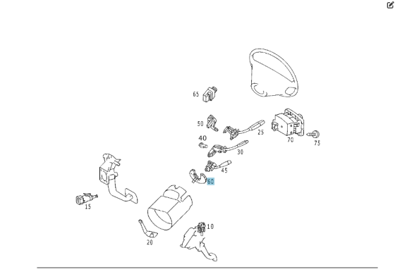 Mercedes-Benz  A0255454432 Модуль рульової колонки CL C215 S-class short W220 S-class long V220 Одеса