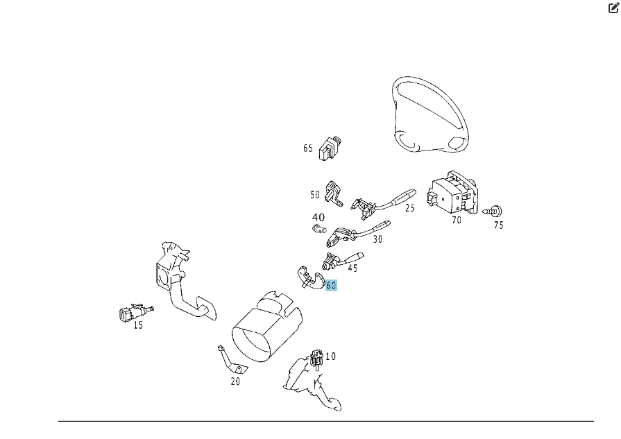 Mercedes-Benz  A0255454432 Модуль рульової колонки CL C215 S-class short W220 S-class long V220 Одеса - фото 6