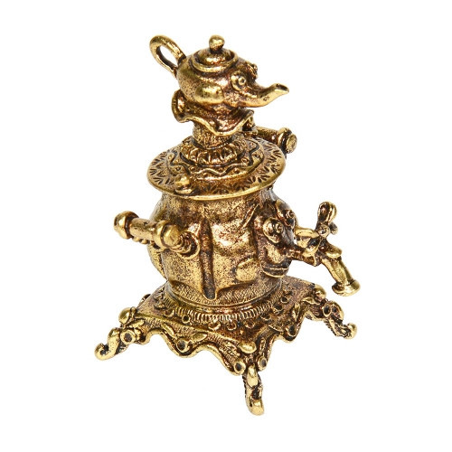 Бронзовий дзвіночок Самовар з очима Київ - фото 1