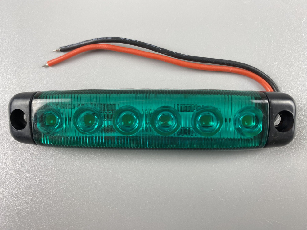 Ліхтар LED габаритний 24V IP67 6 led діодів SMD, оптична лінза + кріплення для авто Мукачево - фото 9