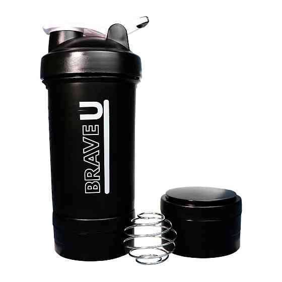 Shaker with containers 3 in 1 - 600ml (Black) Луцьк