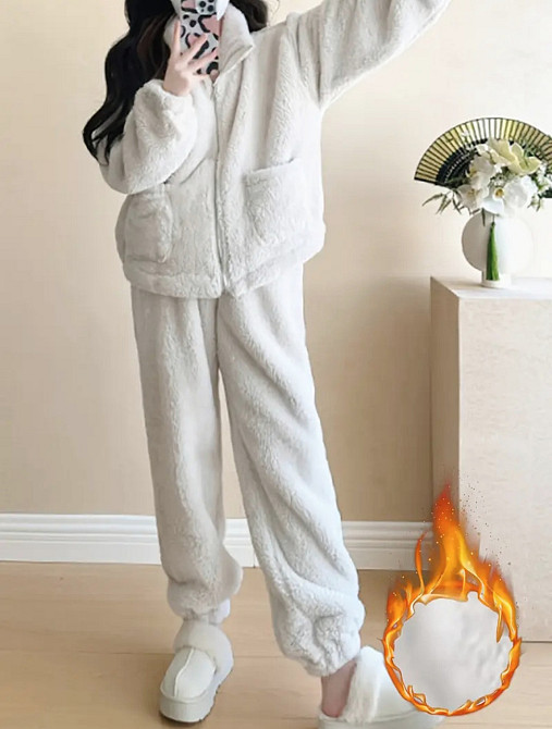 🤍 М’який плюшевий теплий костюм — затишок і ніжність у кожному русі! ❄️🔥 Київ - фото 3