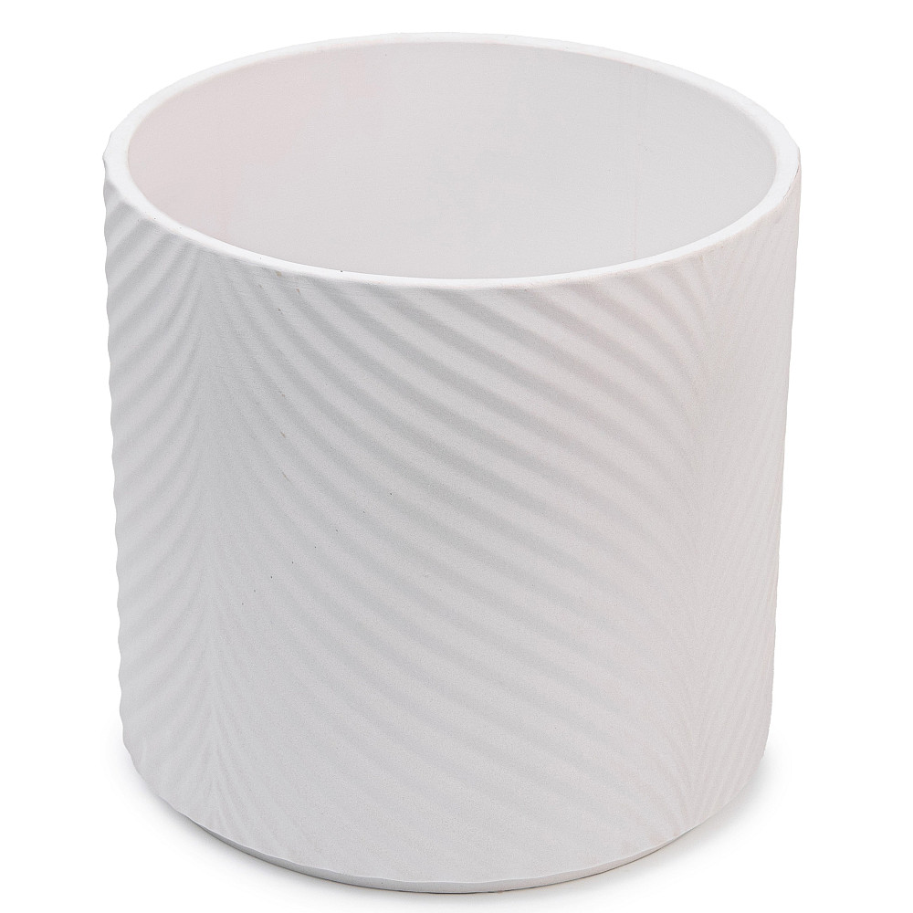 elemi Кашпо для квітів керамічне elemi "Листок" (білий) 19" круглий 4,5 л Коломыя - изображение 6