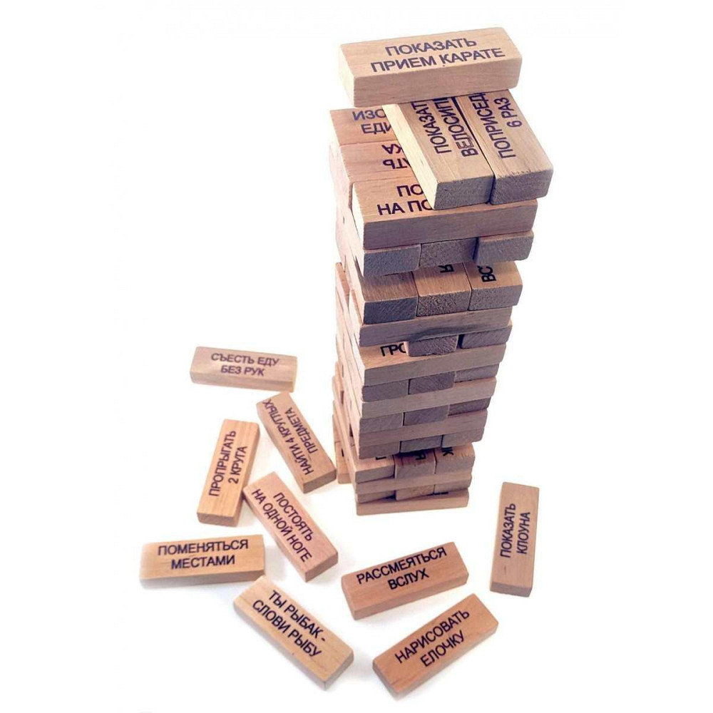 Игра настольная Дженга с фантами 60 брусков Киев - изображение 4