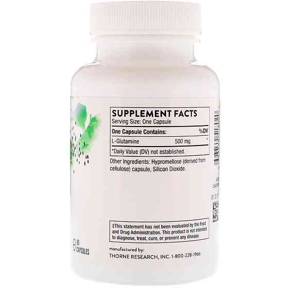 L- глютамін Thorne L-Glutamine 90 капсул Київ