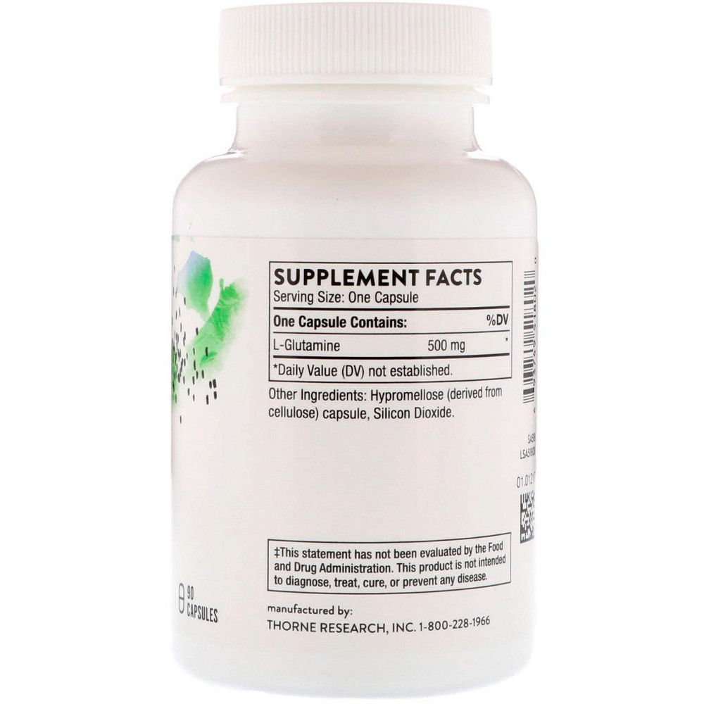 L- глютамін Thorne L-Glutamine 90 капсул Київ - фото 2