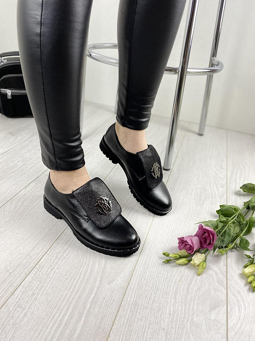 D and V Туфлі жіночі D and V 2031 чорні (весна-осінь, шкіра натуральна) (2244) Коломия - фото 2