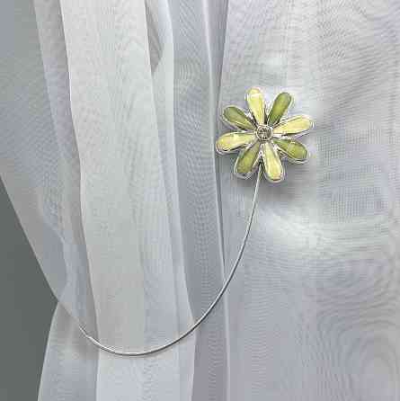 Магніти для штор та гардин "Flowers" набір 2 шт Оливковий (81-252) Київ