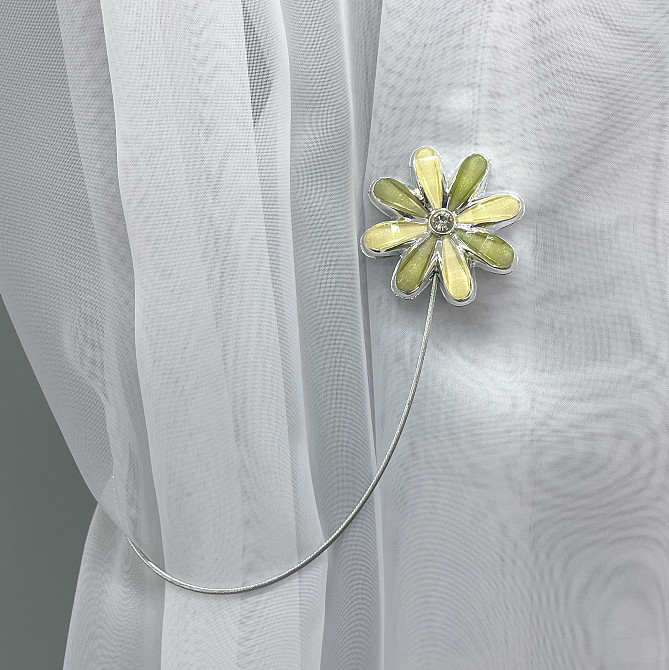 Магніти для штор та гардин "Flowers" набір 2 шт Оливковий (81-252) Київ - фото 3