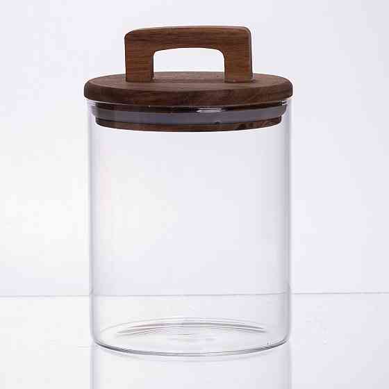 Банка для сипучих продуктів з бамбуковою кришкою 800 мл Київ