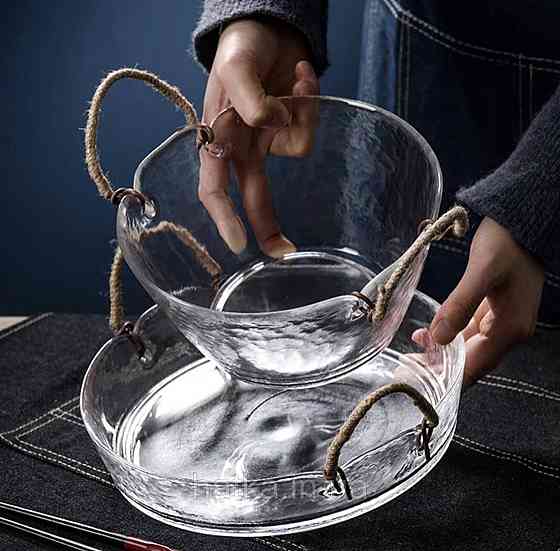 Фруктовниця цукерниця салатниця "Накамура" h-5 см d-22,3 см скляна Київ