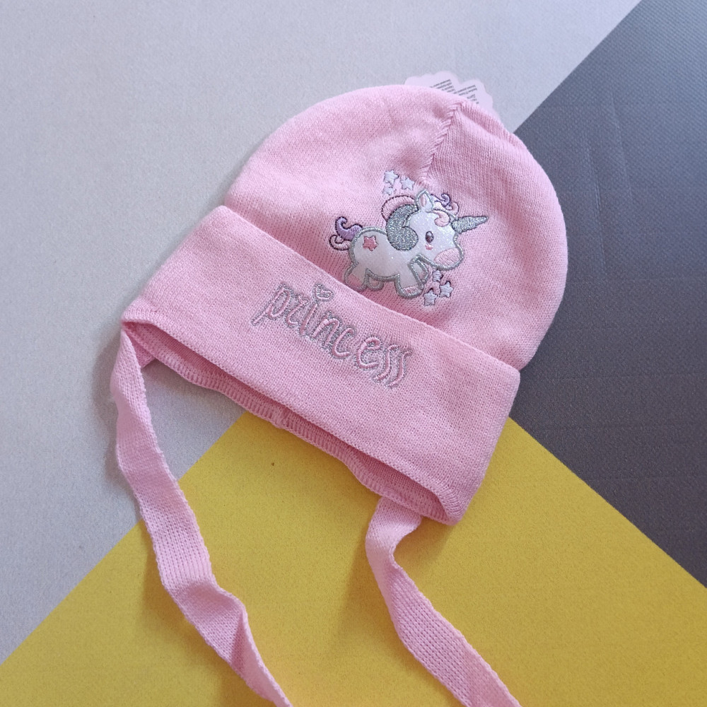 Шапочка для девочек 40-42см на завязках Киев - изображение 2