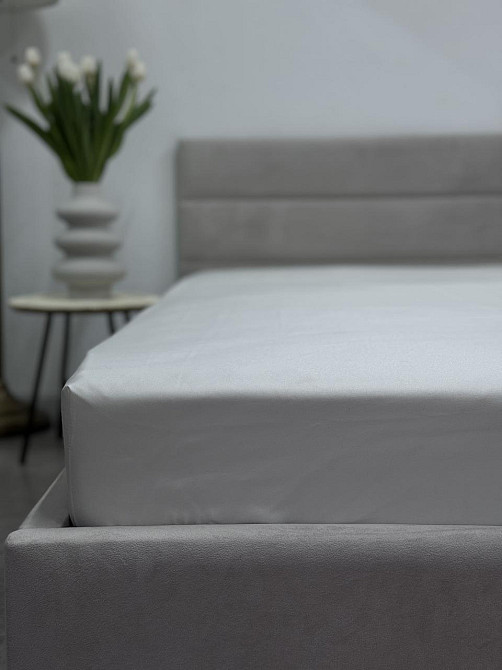 Ecotton Простирадло на резинці Ecotton 140х200 см білий Сream White 24581 Коломия - фото 2