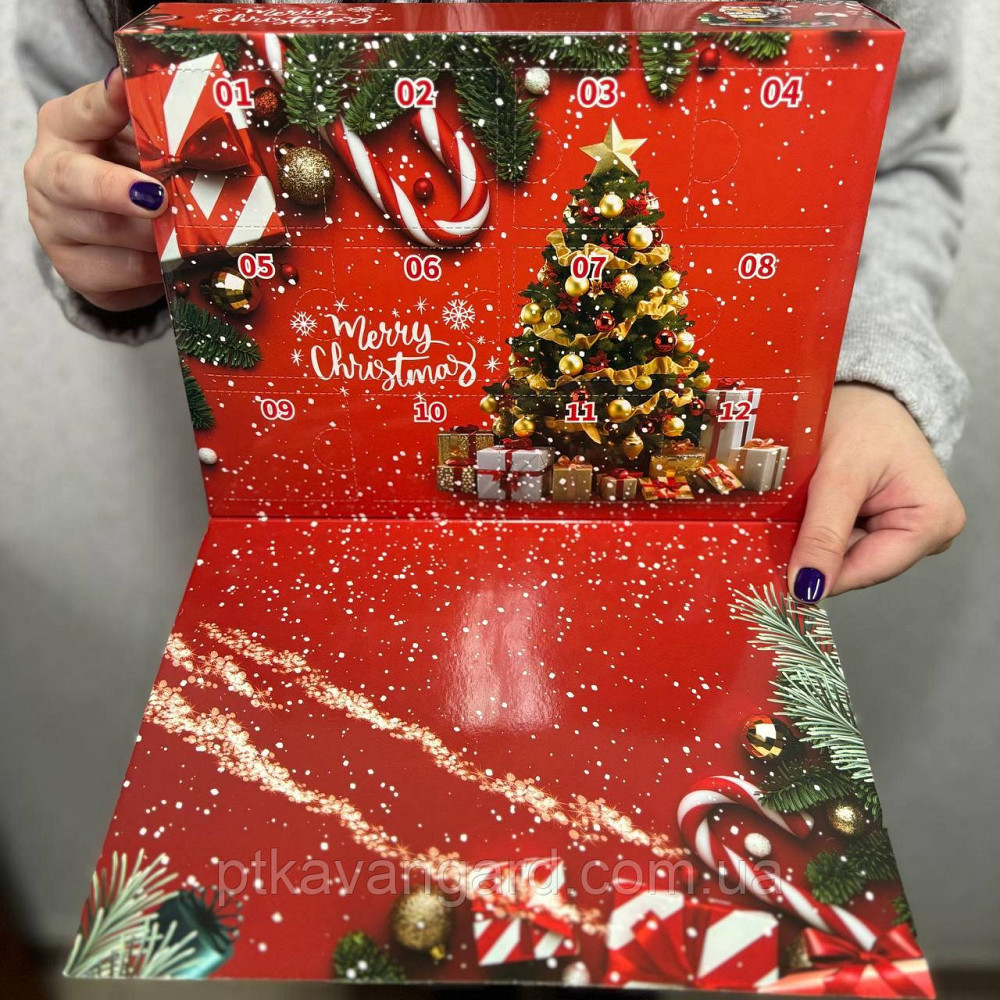 Новогодний адвент календарь конструктор рождественский Санта и олень, 605 деталей, 6в1, 12 окошек 8972-2 Хмельницкий - изображение 2