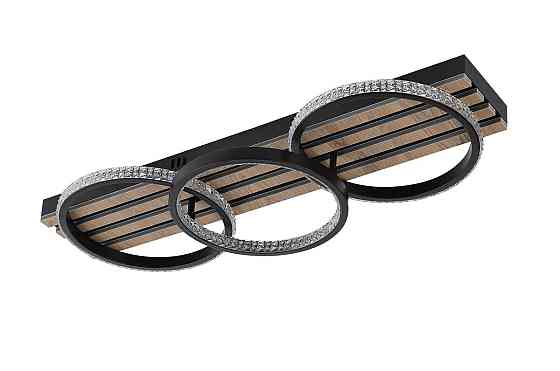 VALESO Люстра стельова світлодіодна VALESO 3302/3 LED димерна чорний + дерево Коломыя