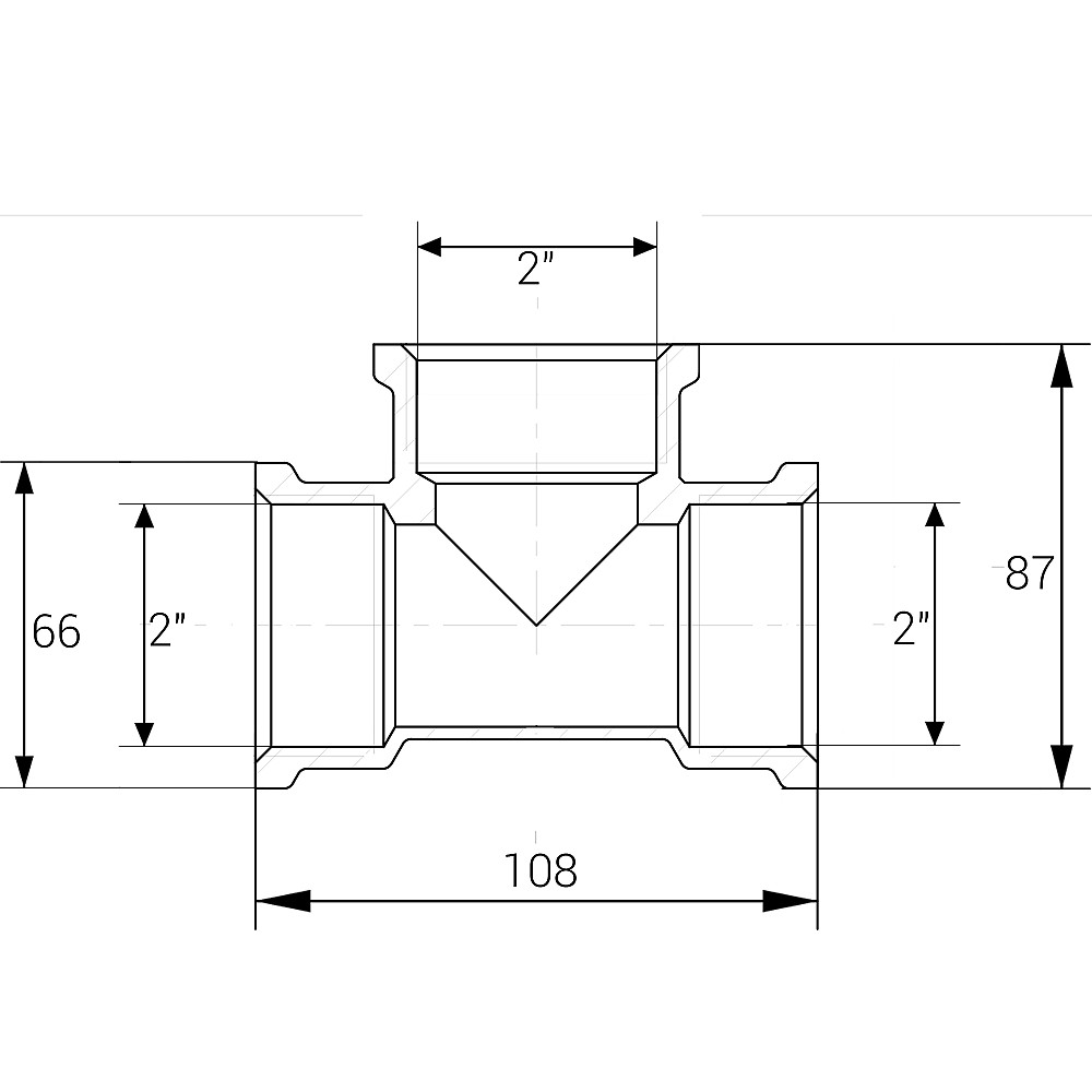 Трійник 2″ВВВ нікельований А0238А(нк) Киев - изображение 4