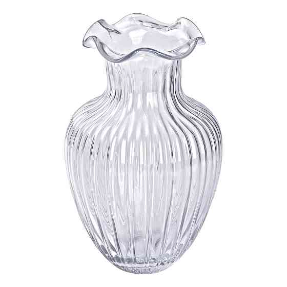 Скляна ваза,декоративна фігурка 24,5 см,прозора HP-1701 SBR Київ