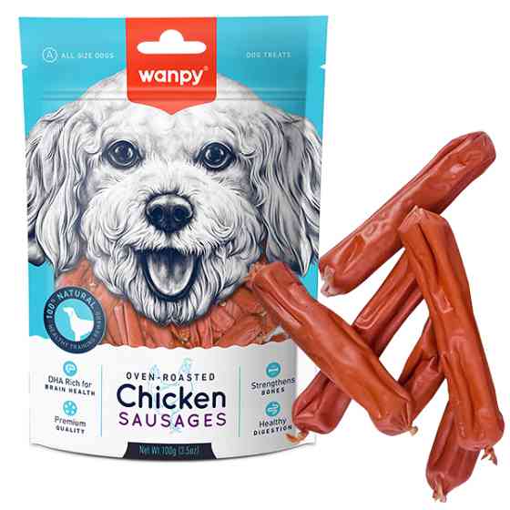 Wanpy Chicken Sausages ВАНПІ КУРЯЧІ СОСИСКИ ласощі для собак Київ